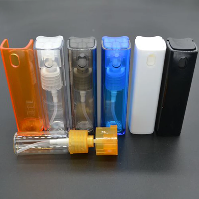 

10pcs Plastic Mist Atomizer Perfume Spray Bottles Pen 10ml Small Refillable Cosmetic Packaging Lighter Container Inside Glass