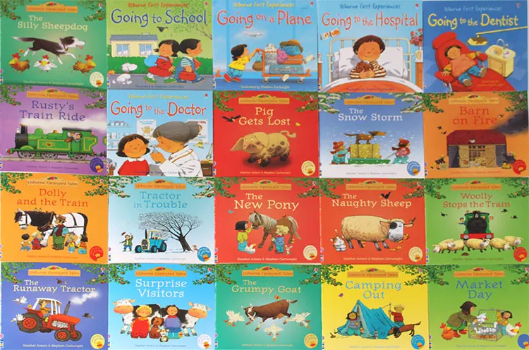20 шт./компл. 15x15 см Usborne книги для детей и малышей знаменитая история английская