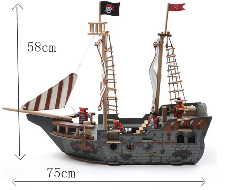 large toy pirate ship