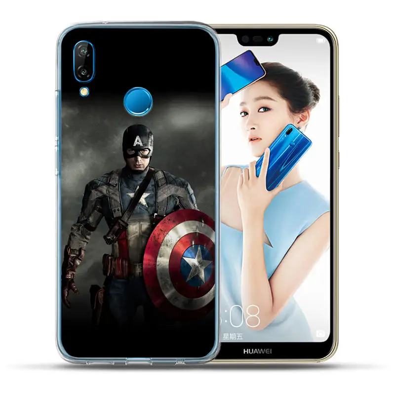 Роскошный чехол Marvel с героями Мстителей для huawei P20 P10 P9 P8 Lite mate 10 9 Lite Pro Plus, чехол с узором, чехол Etui Fundas