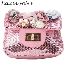 Сумка для детей, кожаная сумка через плечо с цепочкой, украшенная цветком, сумка на плечо на ремне для девочек, сумка для путешествий, маленькие сумки для девочек