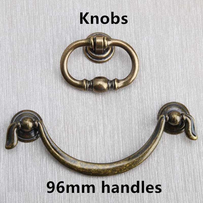Classical dresser handles knobs bronze drop rings drawer knobs