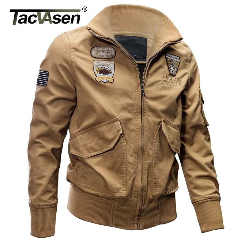 TACVASEN, военная куртка, Мужская зимняя хлопковая куртка, пальто, армейские куртки пилота, ВВС, карго, пальто, осенняя мода, приталенная куртка