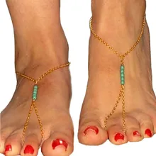 Bohemian Beach Beads Handmade Beaded Anklet Foot Toe Chain Bracelet Women Birthday Gift Wholesale Good Quality