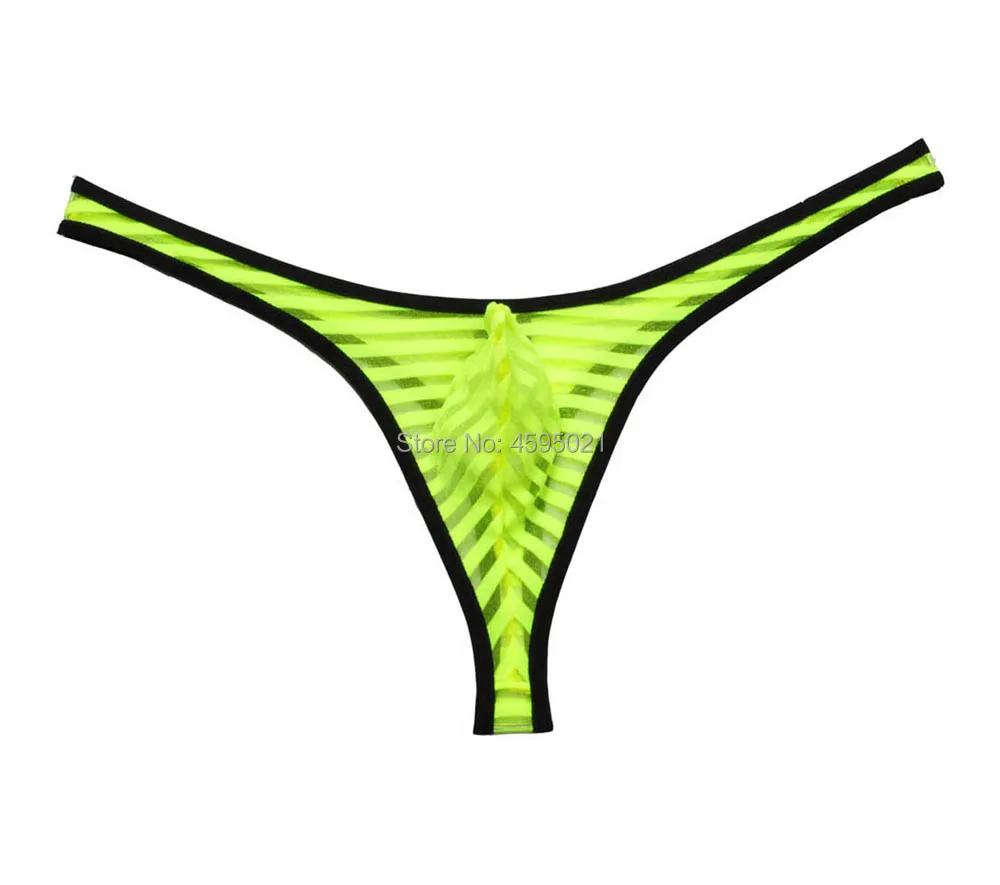 6Pcs/Lot Mesh Stripe Jockstrap Male Border G-string Pant Micro T-back Men See-through Thong Underwear |