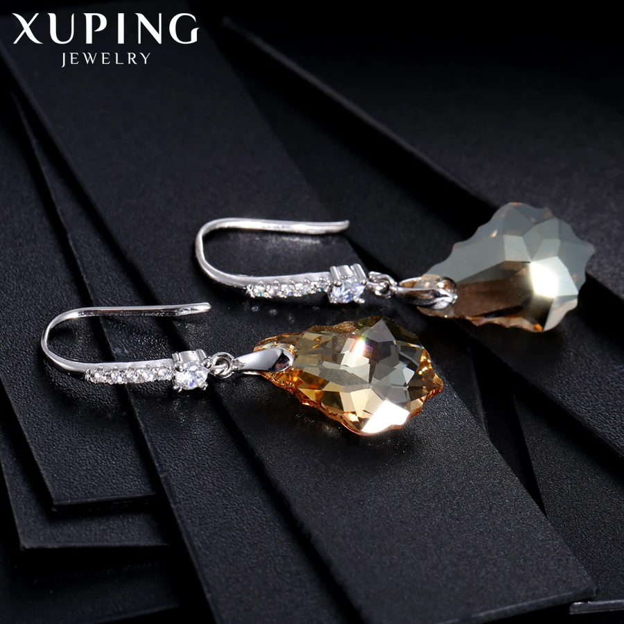 11,11 предложения Xuping, модные серьги, высокое качество, кристаллы от Swarovski, цветное покрытие, очаровательный дизайн для женщин, подарок M23-92538