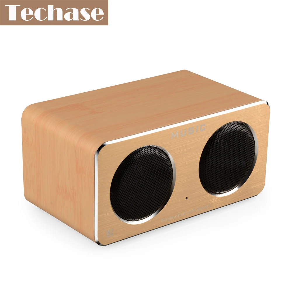 Techase W2 HiFi Звук Bluetooth Динамик мини Портативный Динамик деревянный Caixa де сом Поддержка карты памяти/AUX-в гарнитура сабвуфер mp3