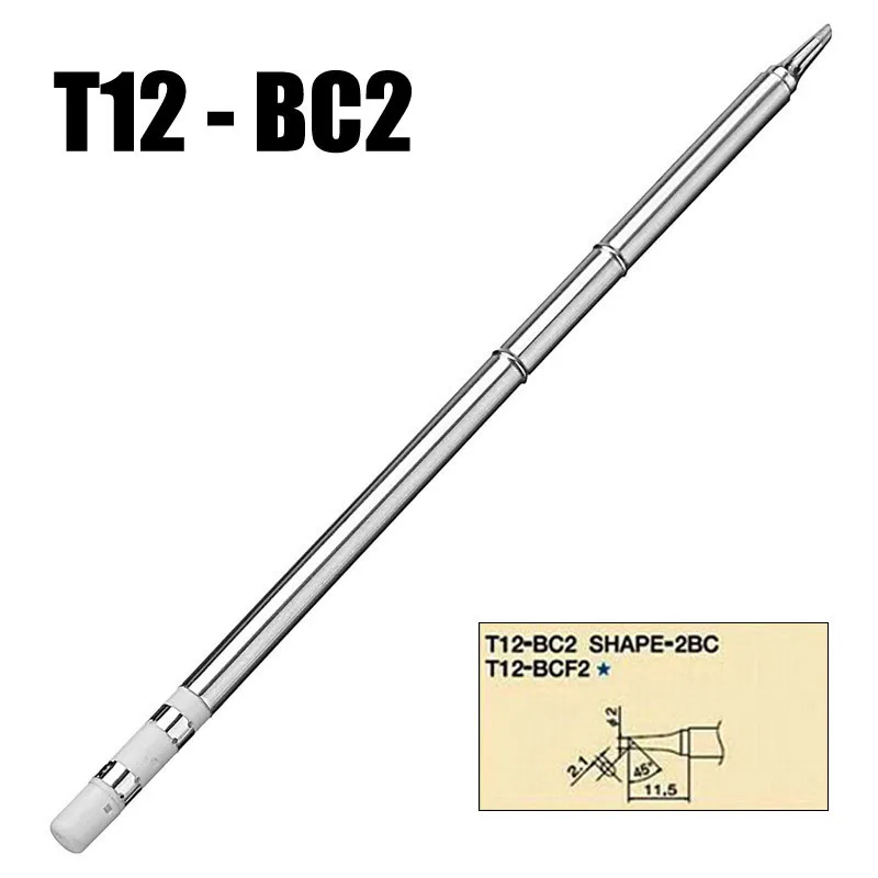 Совершенно длинный срок службы T12-BC2 железные наконечники для Hakko паяльная станция FX-951 FX-95 контроль температуры