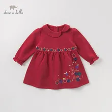 DBA11103 dave bella/милое осеннее платье принцессы с цветочным рисунком для маленьких девочек; детское модное праздничное платье; одежда в стиле Лолиты для малышей