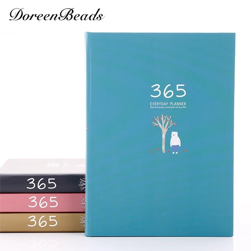 365 Days Personal Diary Planner Notebook 256 Sheets Cute Notebooks Korean Stationery Office School Supplies Schedule Notepad kinbor 4 colors cute planner notebook 365 days personal daily plan book project agendas 2017 kawaii gift korean stationery