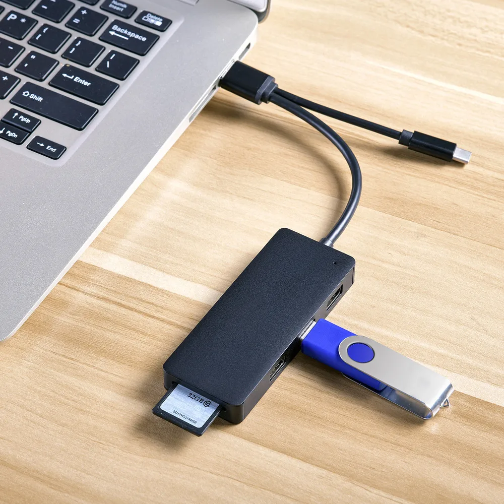 USB 3,1 Тип-C/Micro USB/USB 3,0 до 3 х USB концентратор USB и SD/устройство для считывания с tf-карт комбо MS/SD/M2/чтение карт TF компактный размер для переноски