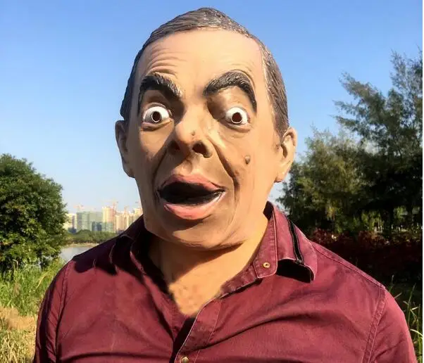 Смешная звезда mr bean Реалистичная маска смешная звезда латексная маска смешной, латексный Mr Bean маска маскарадный костюм для вечеринки