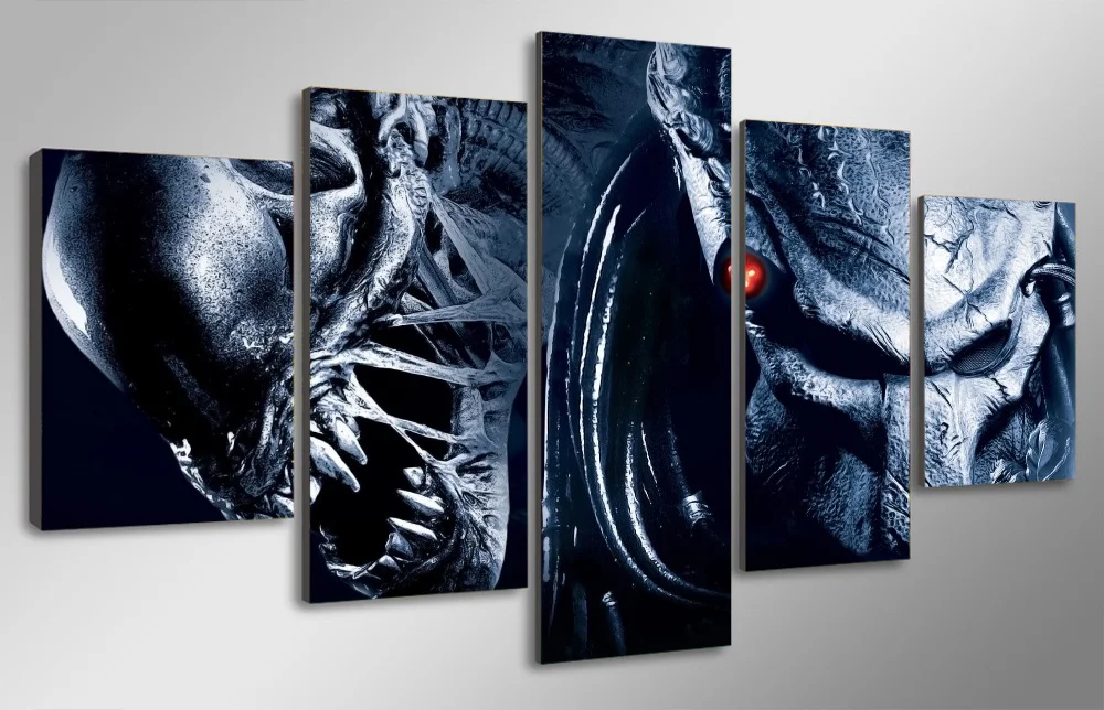 5-Panel-The-Alien-Wars-Alien-Movie-Painting-Canvas-Wall-Art-Picture-Home-Decoration-Living-Room (2)