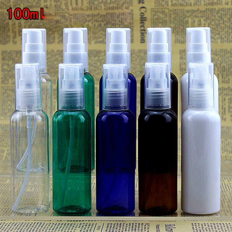 

(50pcs)100ml empty colours plastic lotion cream Bottle with pump,PET Cosmetic Packaging cream bottles , dispenser pump bottle