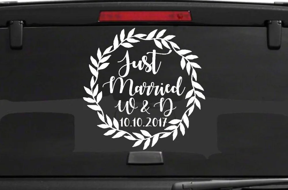 Party Décor Party Supplies Just Married Car Window Decal Wedding Car