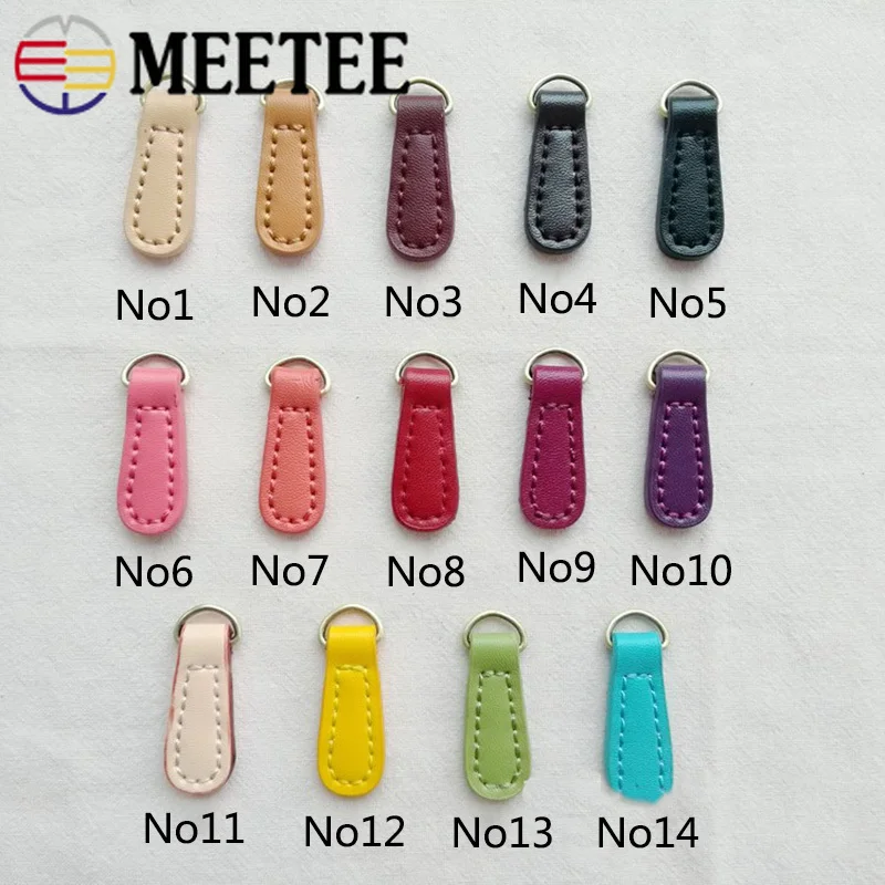 Meetee 10 шт. 1 4*4 см двухслойная воловья кожа молния Съемная голова блокировки DIY