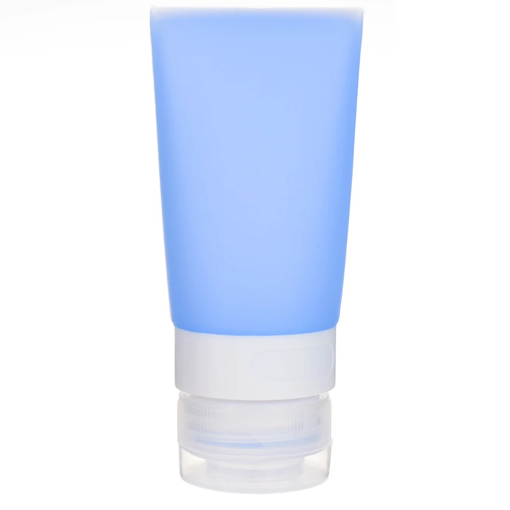 1 шт. 38 мл 80 мл пустой силиконовый дорожный Упаковочный пресс-бутылка для лосьона, шампуня, ванны, контейнер, портативная бутылка, аксессуары для путешествий - Цвет: Синий