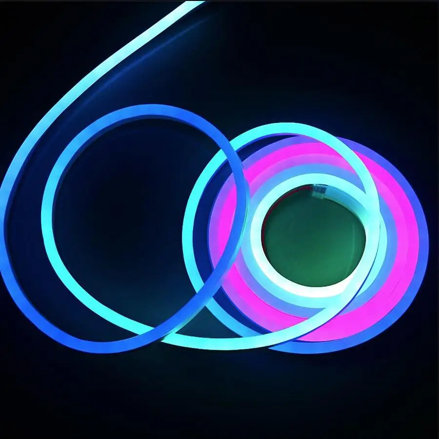 Водонепроницаемый RGB светодиодный неоновый светильник WS2811 IC LED Гибкая неоновая
