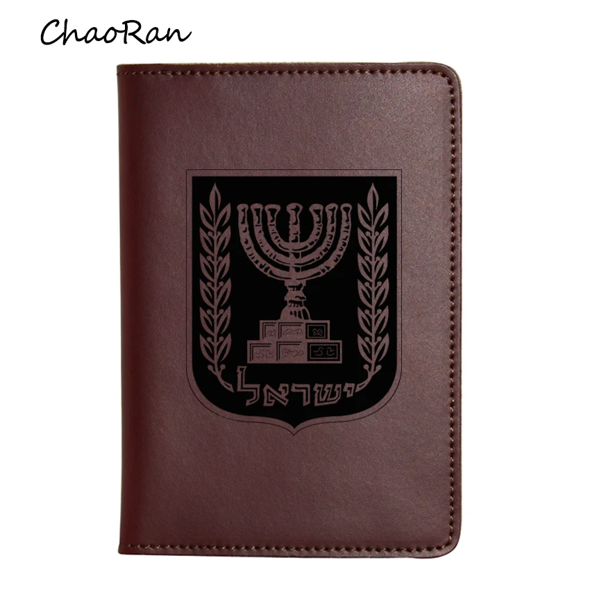 

Travel Country Israel Passport Cover Top Quality Genuine Leather Card Case Engrave Name Card Wallet Simple Passport Holders