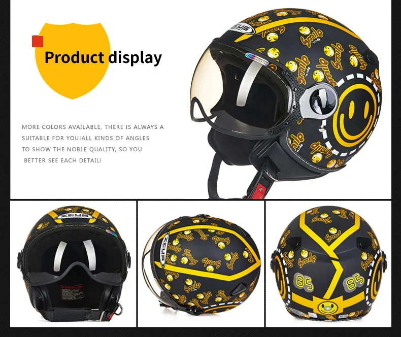 ZEUS 210c мотоциклетные полулицевые шлемы Ретро Винтажные шлемы для мотоцикла