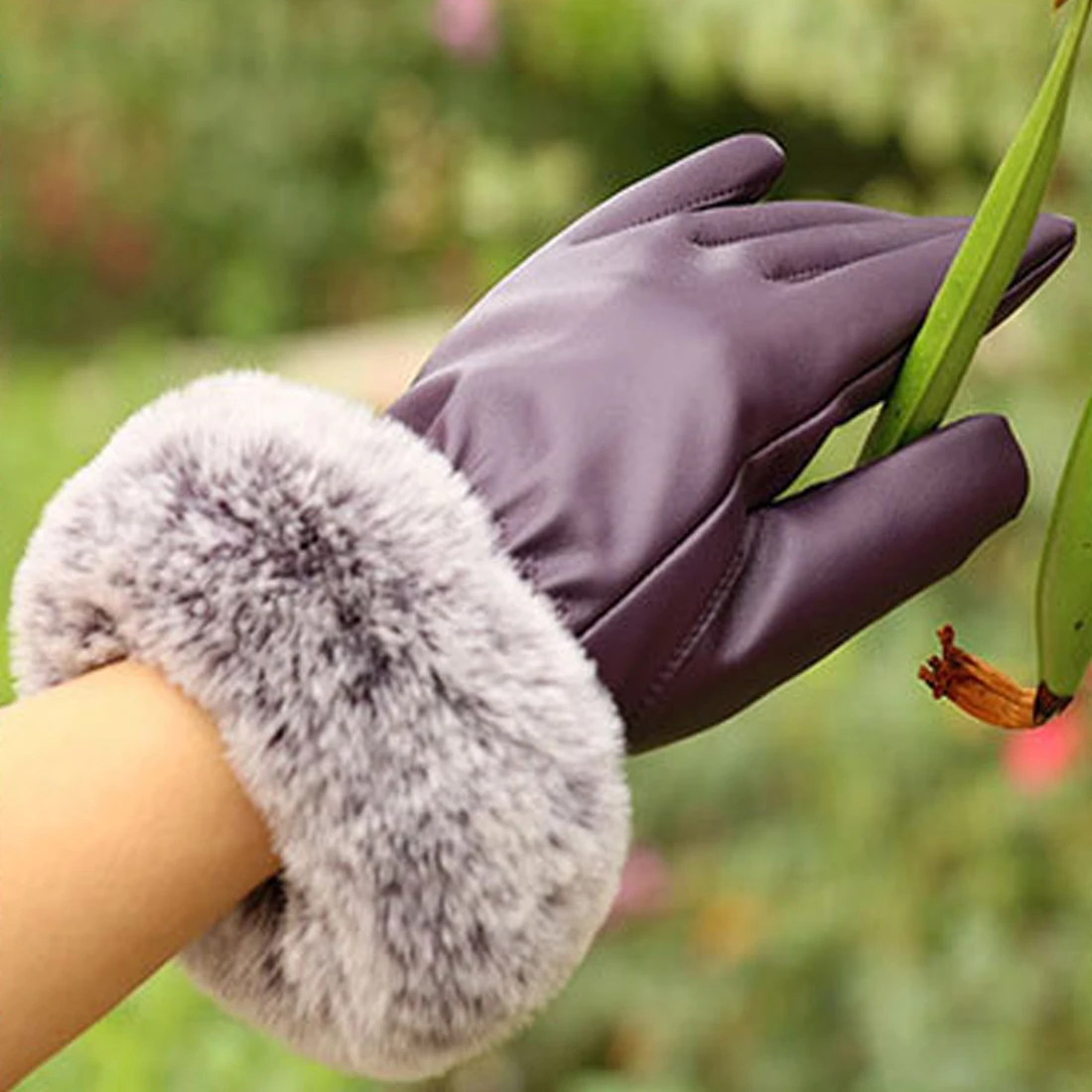 Buy Hot Sell Women Winter Warm Gloves Genuine Rabbit