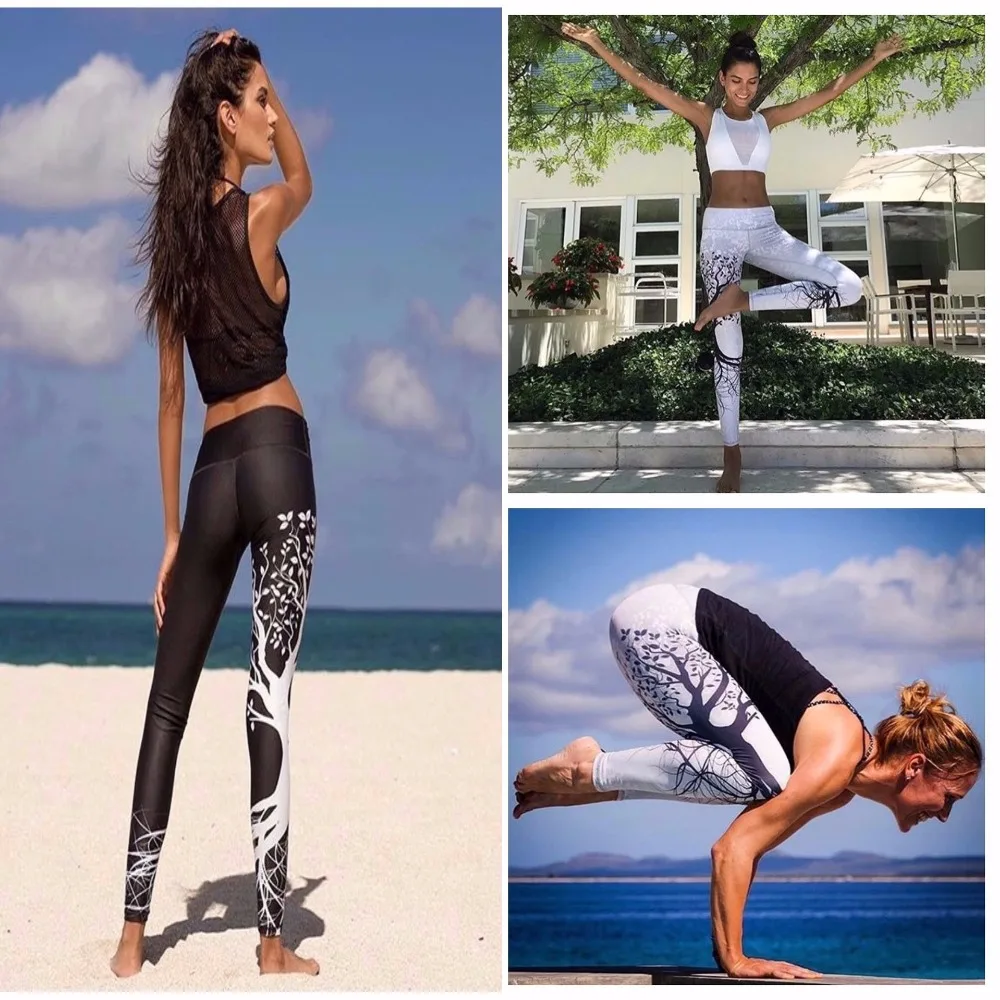 

wholesale fashion geometric life Tree prevent strain leggings Hip high waist leggings Sexy temptation charming leggings