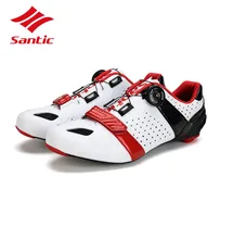 Santic Cycling Shoes Road Men 2018 Carbon Fiber Racing Bike Road Shoes Self-Locking Athletic Bicycle Shoes Sapatilha Ciclismo