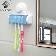1 шт., 5 стоек, держатель для зубных щеток, пыленепроницаемый держатель для зубных щеток, Крепкие присоски, аксессуары для ванной комнаты