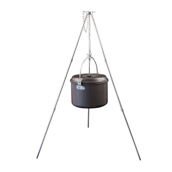 

Aluminum Alloy BBQ Grills Dutch Oven Hanging Tripod Portable Folding Outdoor Camping Picnic BBQ Tripod Cooking Campfire Grills