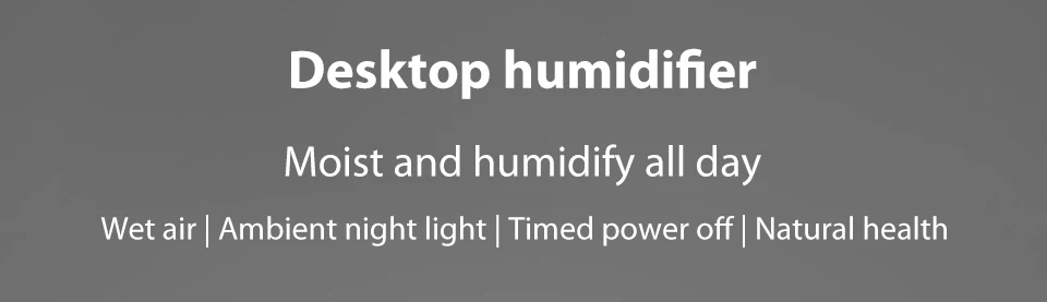 Original Xiaomi Uildford tabletop Humidifier 320ML protable quiet Air Purifying with Night light for Air-conditioned household (1)