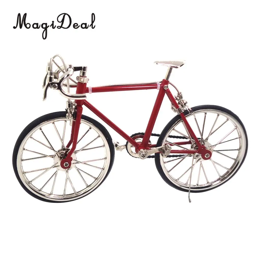 MagiDeal 1/10 Scale Alloy Bicycle Dollhouse Miniatures Furniture Garden Decor for Improving Kids Interest Practical Ability Toy
