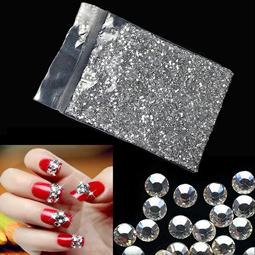

1000 Pcs 1.6mm/2mm Shining Rhinestone Flat Back Nail Art Decor DIY Decoration New Arrival