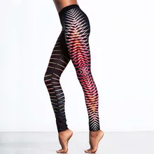 Cool New! 3 Styles Fish Bone Printing Leggings Women Casual Sporting Legging Fitness Fashion Side Printed Elastic Slim Pants