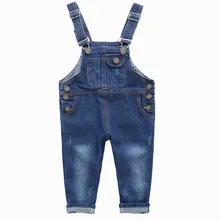 2016 Denim Overalls Girls Boys Jeans Fashion 2-10Y Baby Boys Girls Jumpsuit Brand Pants Kids Clothes Children’s Jeans