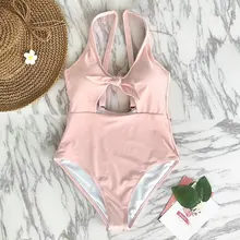 Сексуальный сплошной цвет цельный купальник женский слитный купальник женский купальный костюм с открытой спиной Монокини пляжный купальный костюм женский