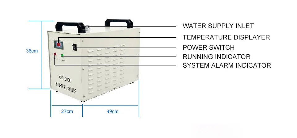 CW3000 промышленный охладитель воды гравировальный станок шпиндель охлаждающий водяной бак насос для CO2 лазерная гравировка резка машина охлаждение