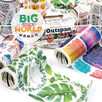 

9 cm Wide The Global Fantasies Decorative Washi Stickers Scrapbooking Stick Label Diary Stationery Album Stickers