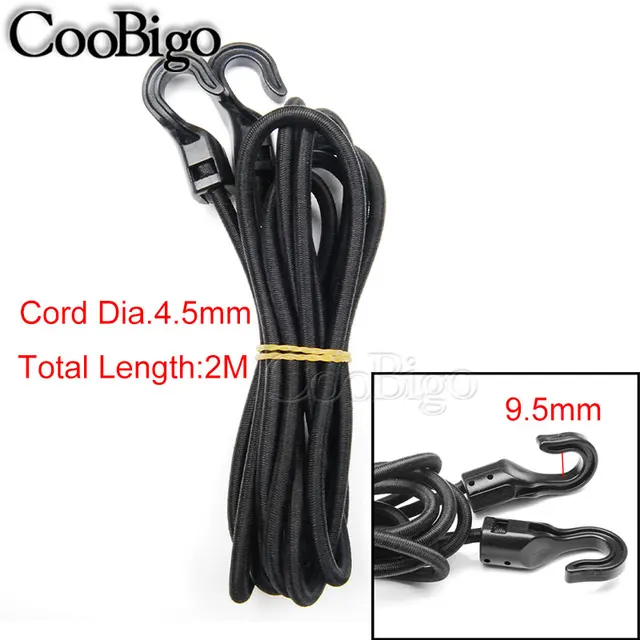 Gresunny 2pcs Bungee Straps with Hooks Elastic Bike Rack Strap Adjustable Bungee Cords Heavy Duty Luggage Strap Bungee Straps Elasticated Luggage Rope for Bicycles Motorcycle Electric Cars Black 60cm