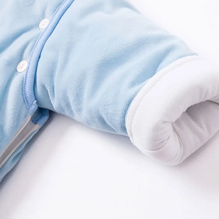 Съемный хлопок детское одеяло Органические спальный мешок для маленьких мешок сна с рукавами детские Обёрточная бумага новорожденных sleepsack