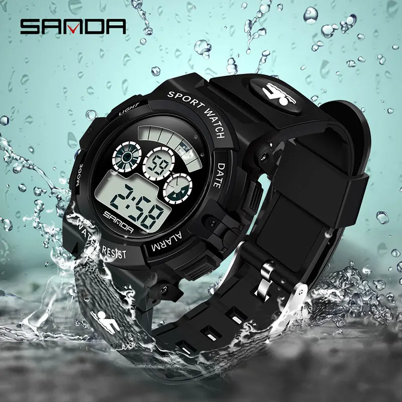 

SANDA fashion male watch kids Watch Sport Wrist Watch waterproof Men&Women General Purpose erkek kol saati reloj hombre 2018