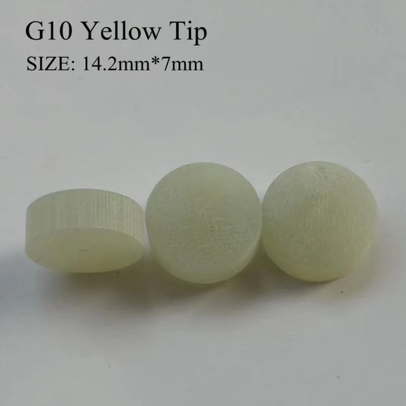 

G10 cue tip Yellow Tips-(Shaped) Taiwan Break & Jump tips - pool billiards accessories 14.2mm*7mm