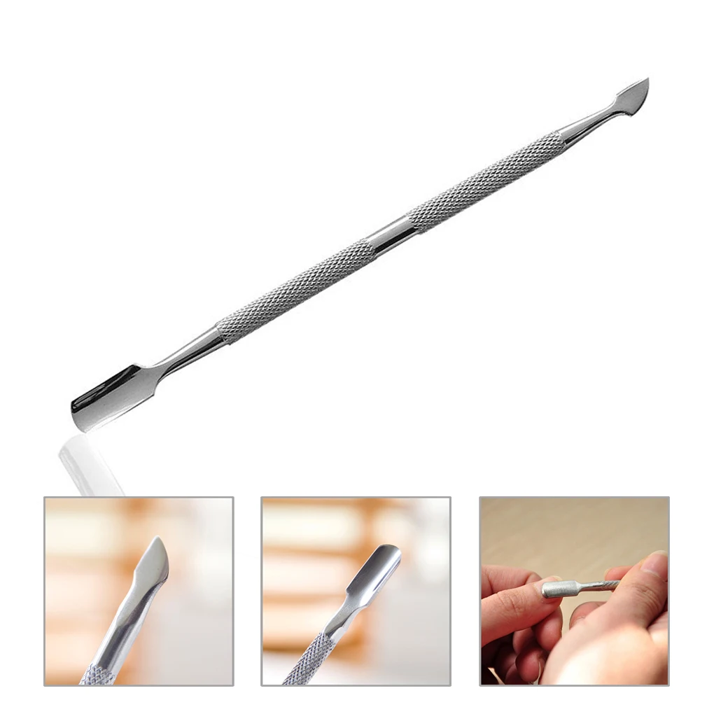 

Variety shape beautiful magic props Stainless Steel Cuticle Nail Pusher Spoon Remover Manicure Pedicure Care Tool
