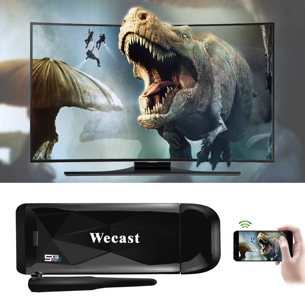 Wecast 2,4/5G беспроводной wifi Miracast Airplay DLNA дисплей ТВ ключ RK3036 зеркальное отображение 1080P HDMI потоковый медиа-адаптер