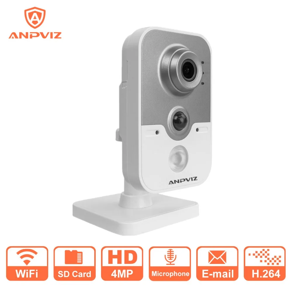 

Anpviz Wireless IP Camera 1080P DS-2CD3442F-IW 4MP Indoor IR Cube WiFi Home Security Camera Remote View replace DS-2CD2442FWD-IW