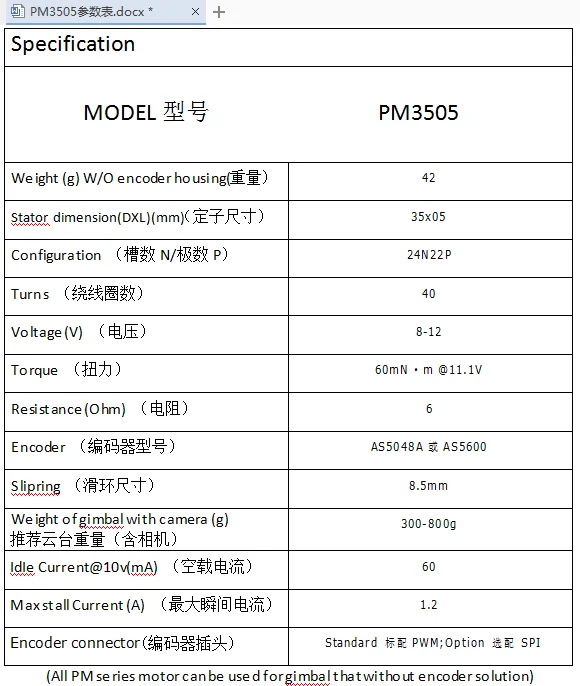 1 шт. PM3505 бесщеточный карданный двигатель w AS5048A/AS5600 энкодер 360 градусов двигатель вращения PTZ двигатели для DIY Gopro/SJ камеры Запчасти