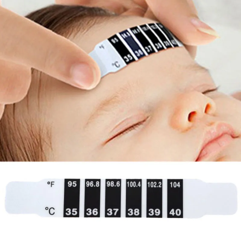 

5Pcs Baby Forehead Temperature Child Head Strip Thermometer Reusable Toddler Kid Forehead Care Health Diagnostic-tool Termometro