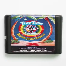 Крошечный Toon adventures Buster's hidden Treasure игровой картридж новейшая 16 битная игровая карта для sega Mega Drive/Genesis system