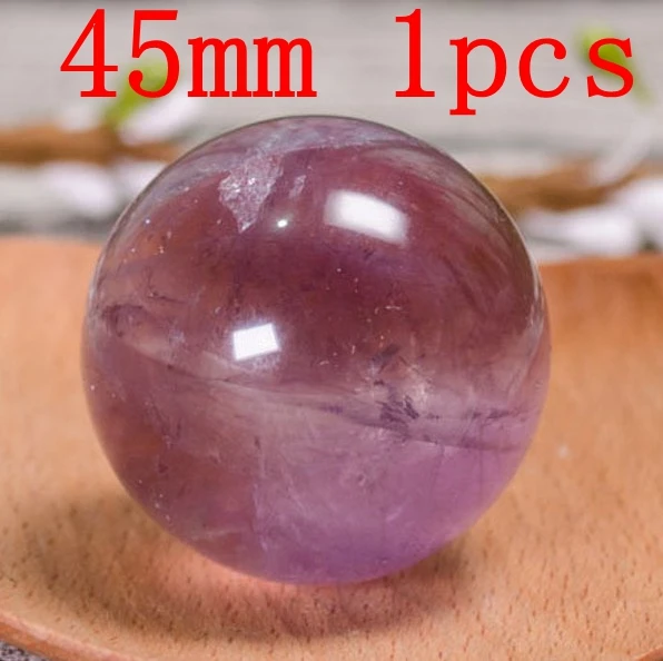45mm*30mm Natural Amethyst Beads With Wood Stand Chakra Healing Crystal 45mm*30mm Natural Amethyst Beads With Wood Stand Chakra Healing Crystal