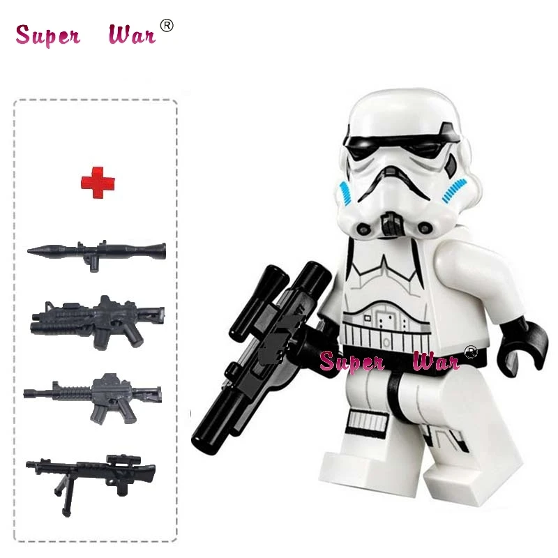 1PCS star wars superhero Stormtrooper Storm trooper building blocks action sets model bricks font b toys