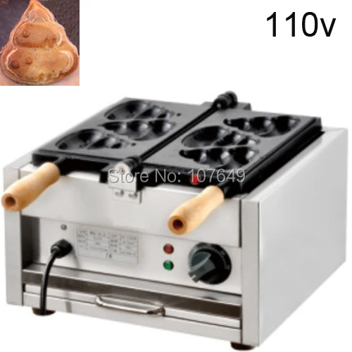 Free Shipping to USA/Canada/Japan/Mexico 3pcs Commercial Use Electric 110v Poo Pancake Maker Iron Machine Baker Wholesale Home Appliances